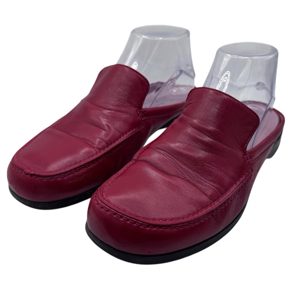 Taryn Rose - Made in Italy - Women’s Red Leather Slip-Ons - Size 10